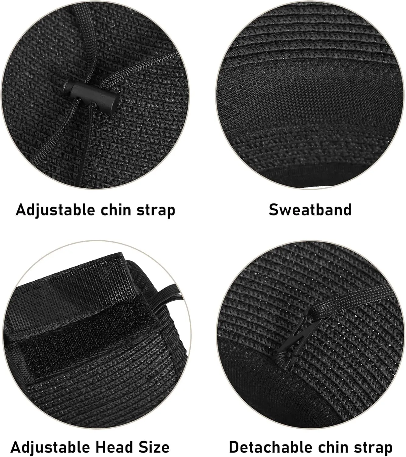 Simplicity Women's Summer Foldable Wide Brim Beach Hats Straw Sun Visor Hats