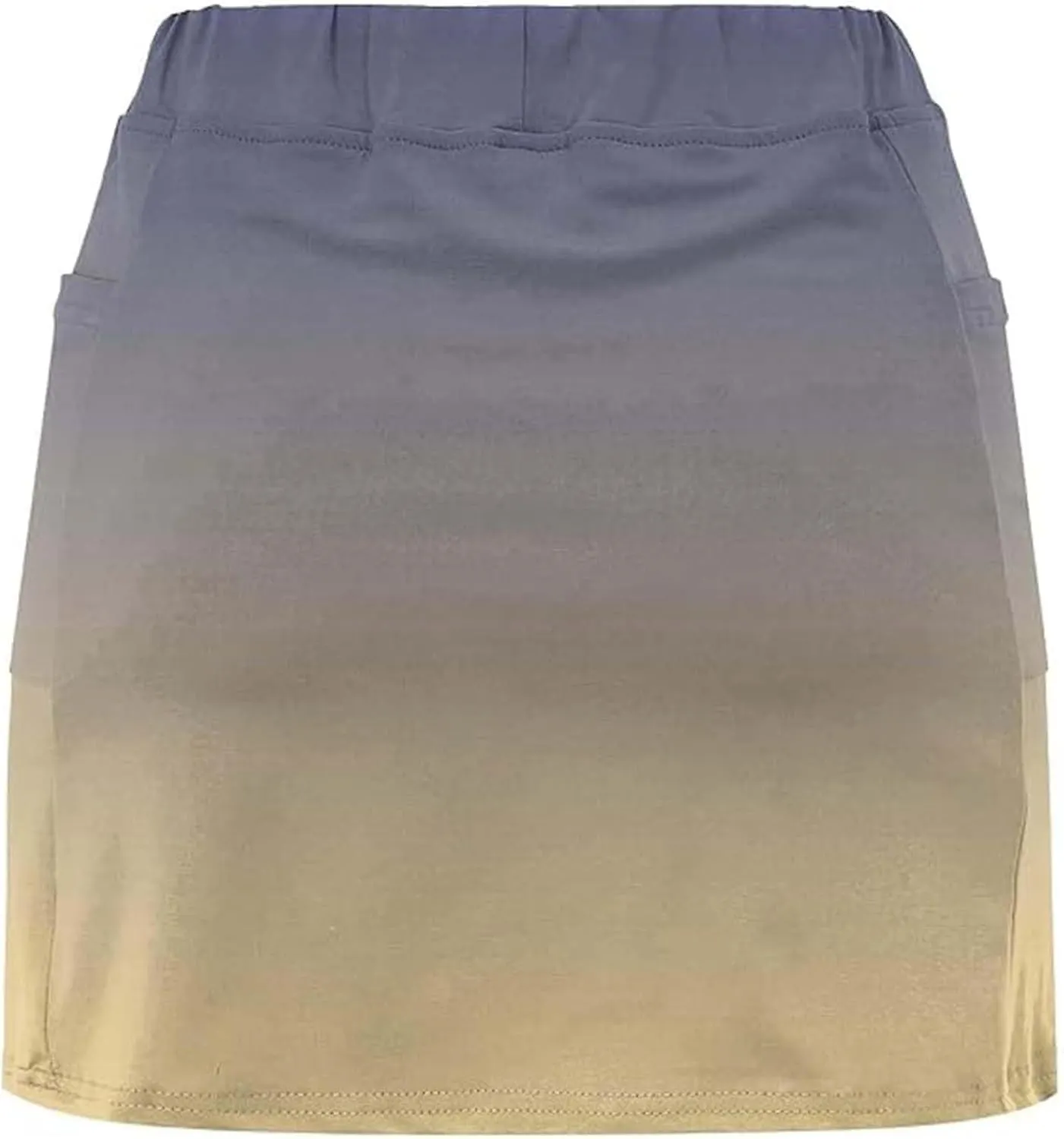 Skirts for Women Trendy High Elastic Waist Gradient Slim Stretchy Sports Athletic Mini Shorts Skirts for Summer 2025