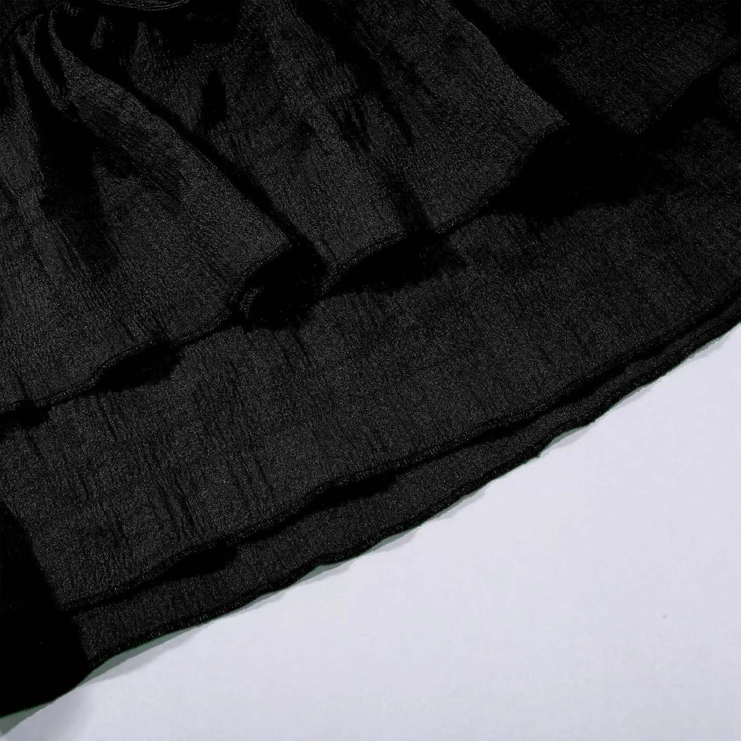 Skirts for Women Trendy Midi Length High Elastic Waist Drawstring Double Ruffle Hem Loose Flowy Casual Short Skirts