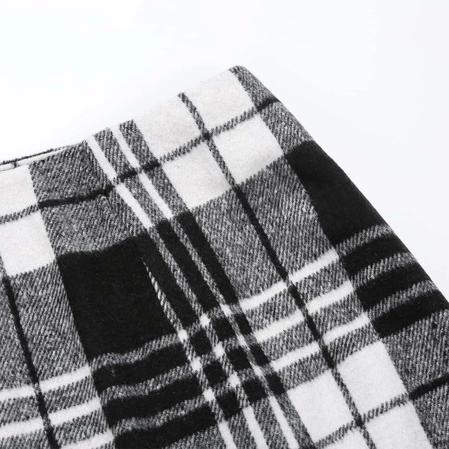 Skirts for Women Trendy Plaid Business Workout High Waist Elastic Stretchy Tummy Control Slim Fit Pencil Short Skirts