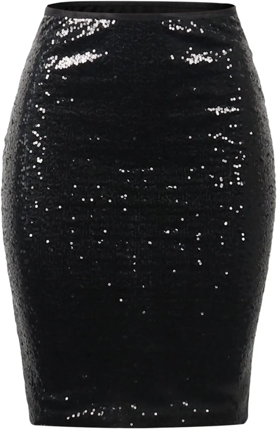 Skirts for Women Trendy Sequin High Elastic Waist Slim Fit Midi Length Pencil A-Line Skirts Fashion Clubwear