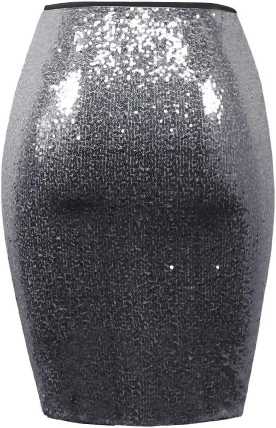 Skirts for Women Trendy Sequin High Elastic Waist Slim Fit Midi Length Pencil A-Line Skirts Fashion Clubwear