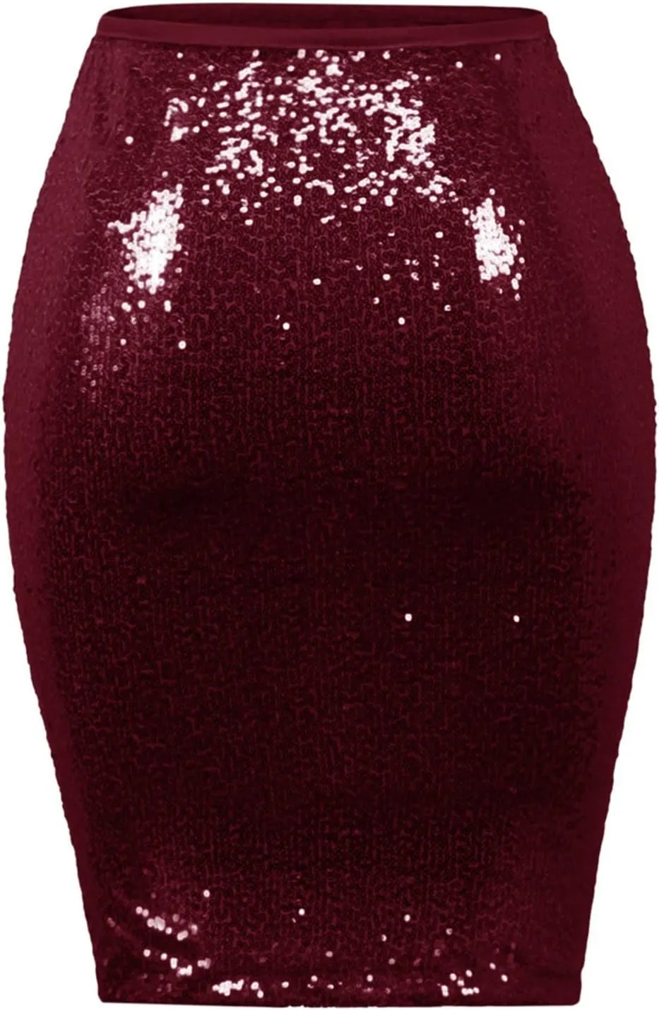 Skirts for Women Trendy Sequin High Elastic Waist Slim Fit Midi Length Pencil A-Line Skirts Fashion Clubwear