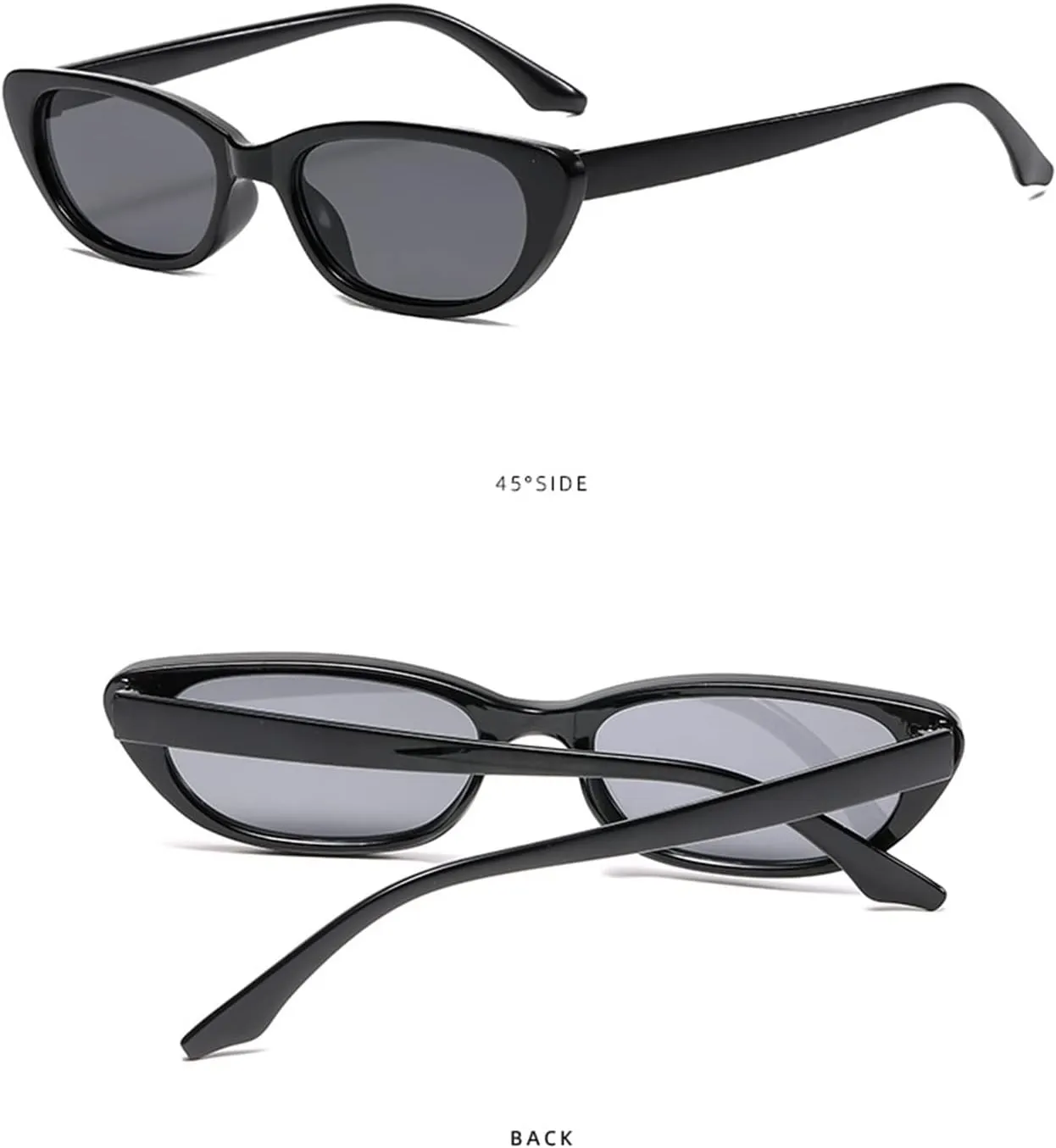 Small Frame Cat-Eye Hip-hop Sunglasses Outdoor Street Photography Shade (Color : F, Size : Medium)