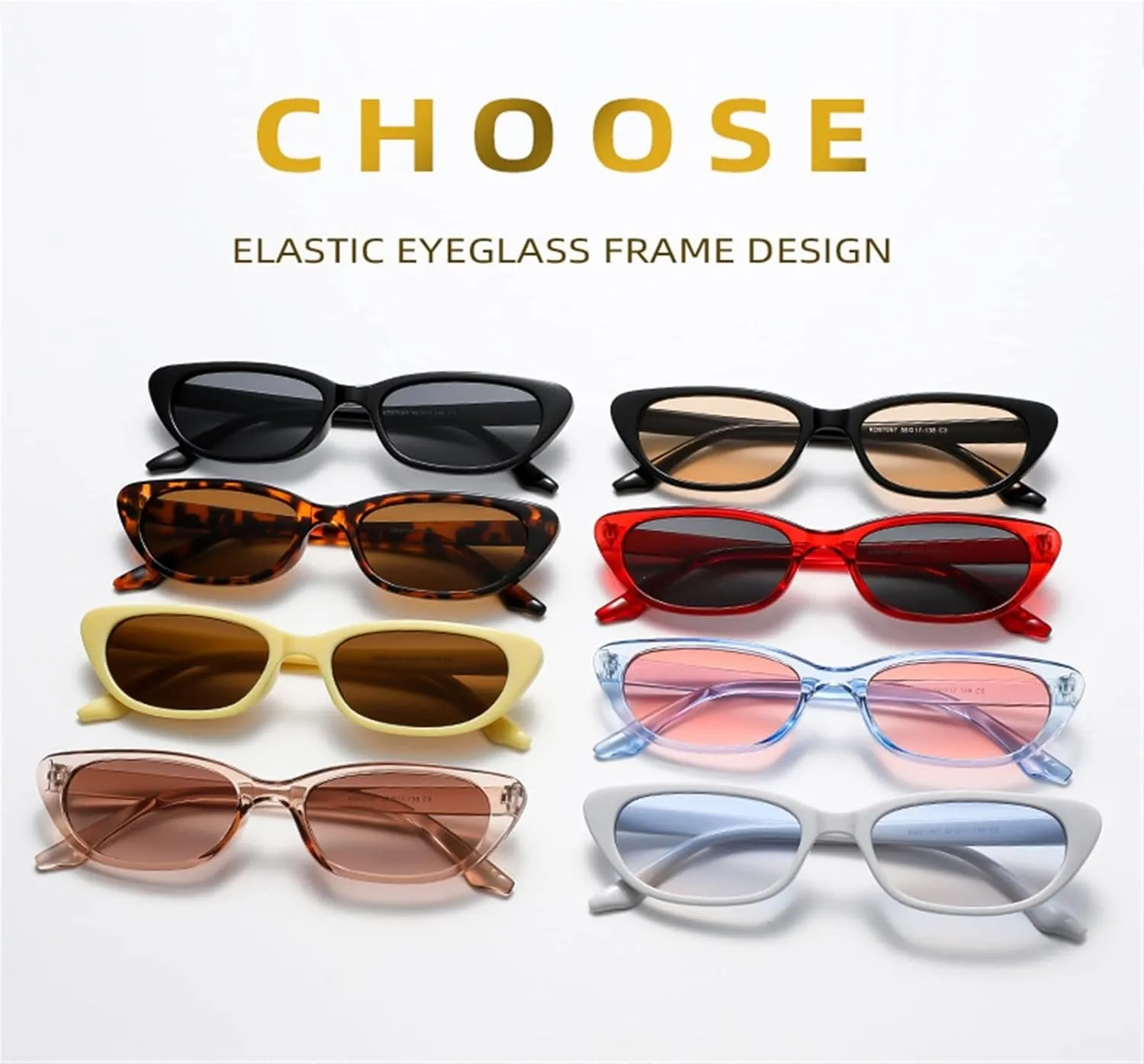 Small Frame Cat-Eye Hip-hop Sunglasses Outdoor Street Photography Shade (Color : F, Size : Medium)