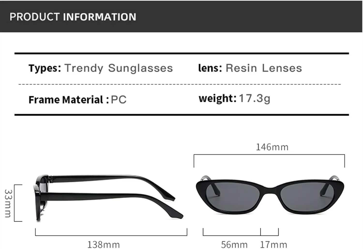 Small Frame Cat-Eye Hip-hop Sunglasses Outdoor Street Photography Shade (Color : F, Size : Medium)
