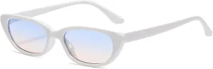 Small Frame Cat-Eye Hip-hop Sunglasses Outdoor Street Photography Shade (Color : F, Size : Medium)