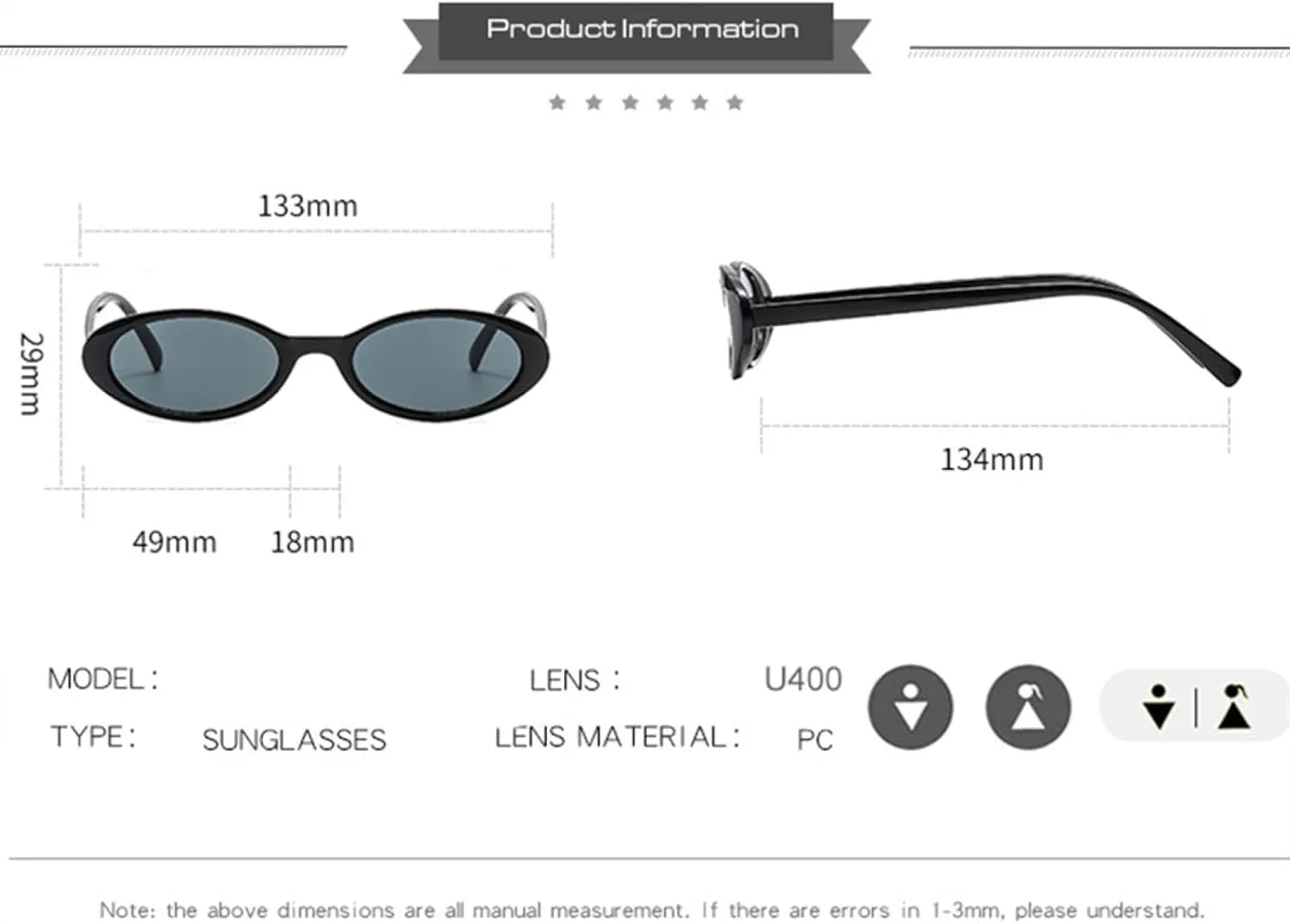 Small Sunglasses Women Men Trendy Vintage Cat Eye Sun Glasses Female Black Punk Eyewear Uv400