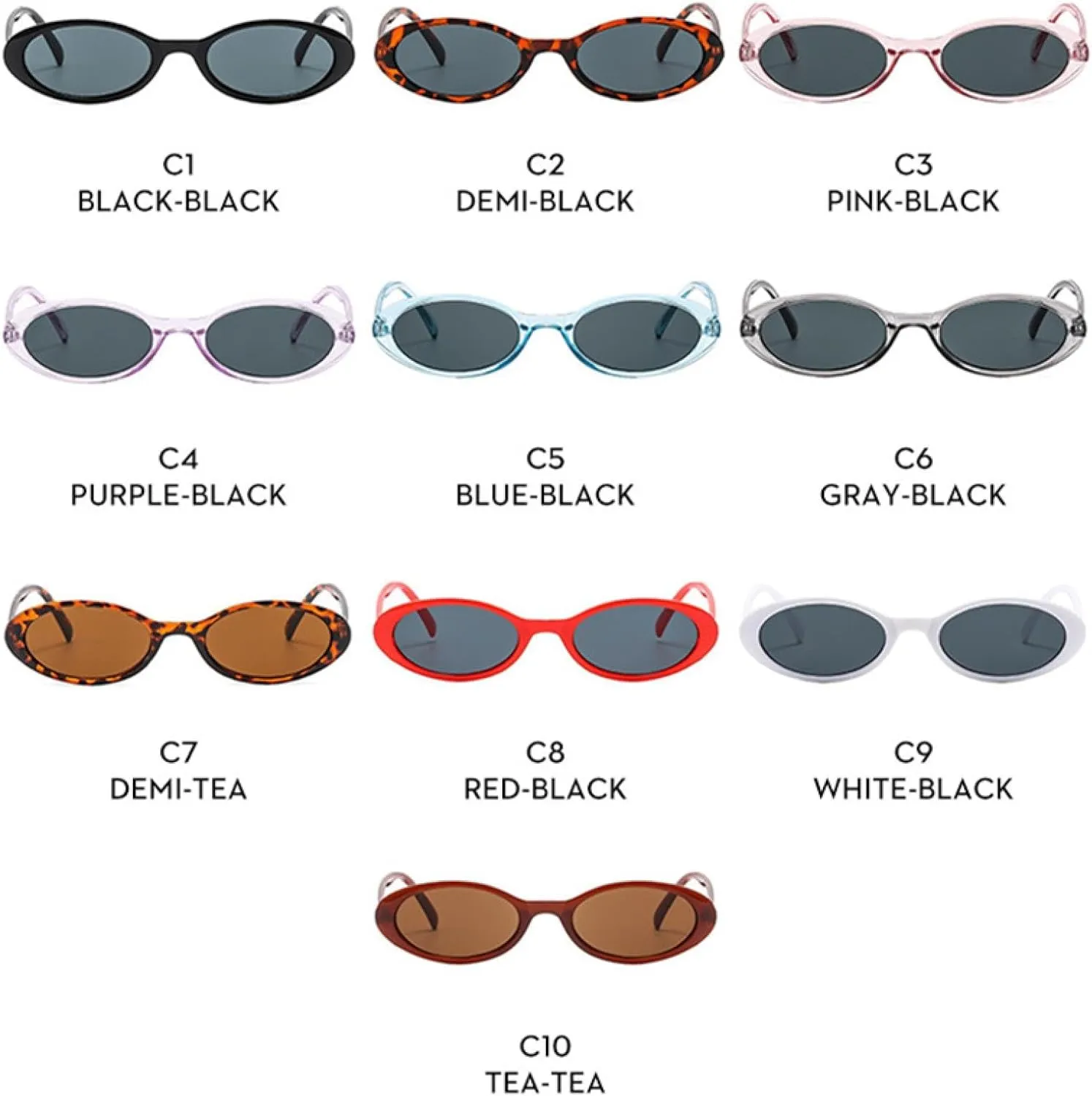 Small Sunglasses Women Men Trendy Vintage Cat Eye Sun Glasses Female Black Punk Eyewear Uv400
