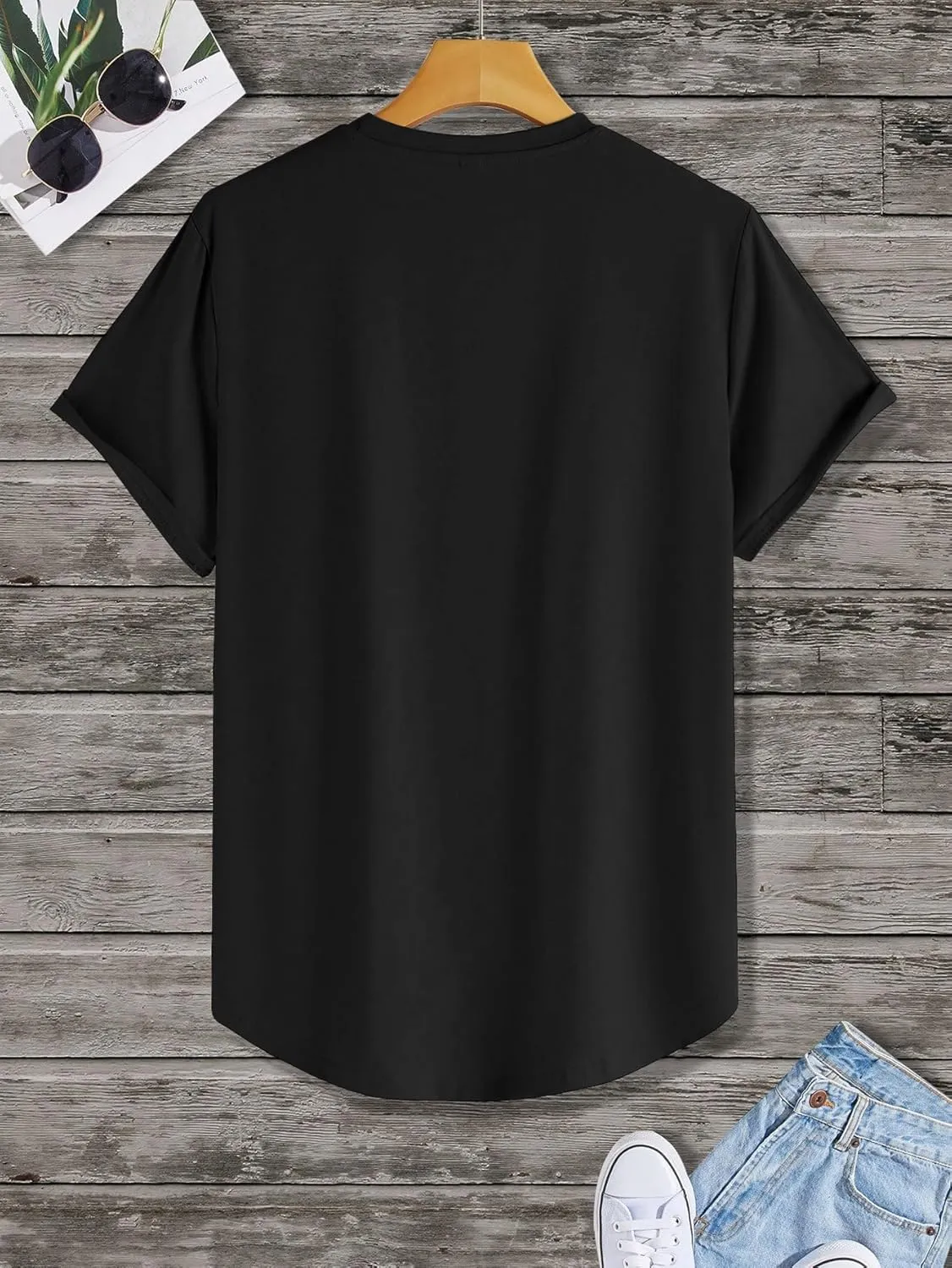 SOLY HUX Men's Graphic Tees Vintage T-Shirts Curved Hem Short Sleeve Crewneck Casual Trendy T Shirts