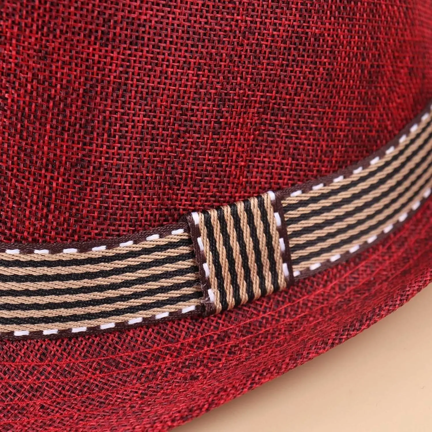 Straw Fedora Sun Hat for Kids Roll Up Short Brim Trilby Hat Panama Beach Hat Boys Girls Short Brim Straw Sunhat