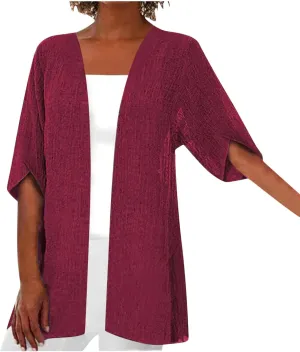 Summer Cardigans for Women Trendy Lightweight Casual Half Sleeve Kimono Cardigan Beach Vacation Plus Size Blouse