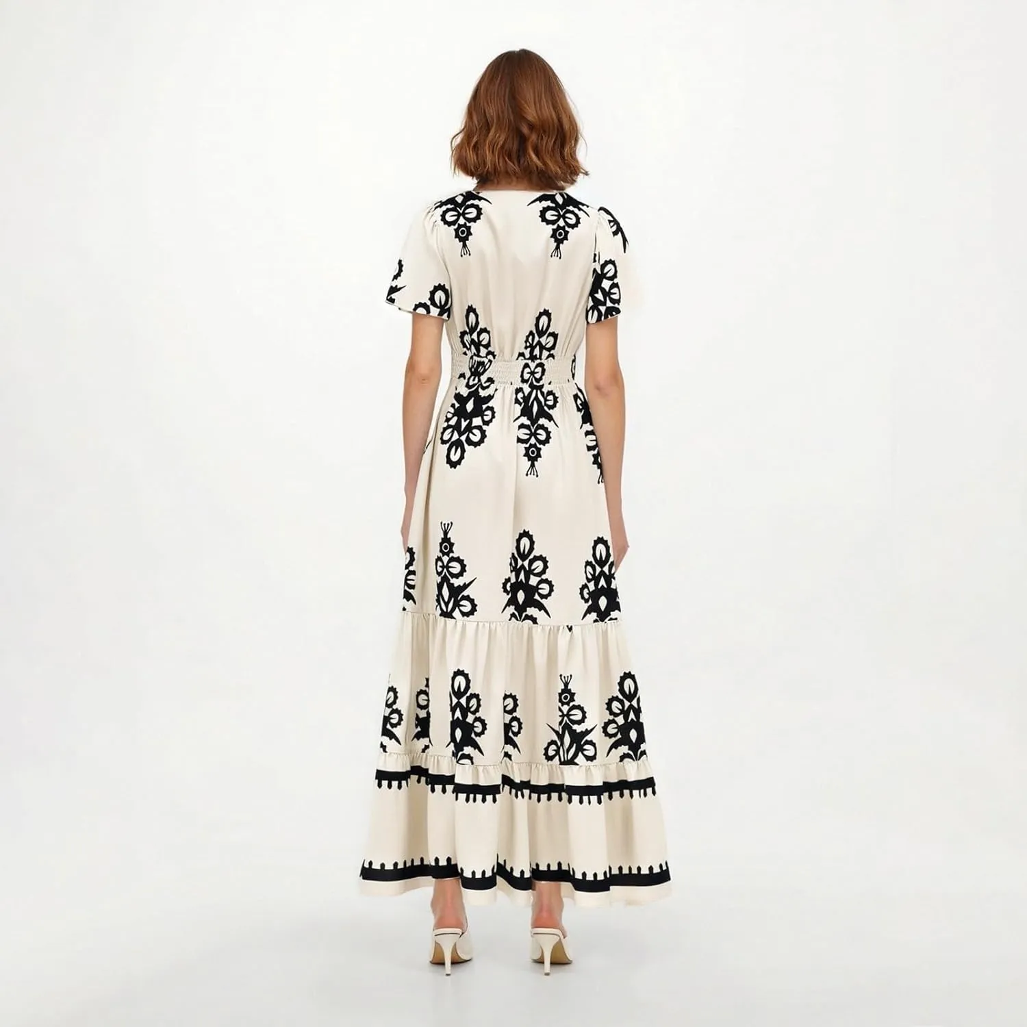 Summer Dresses for Women 2025 Square Neck Sleeveless Casual Boho Floral High Waist Slit Travel Vacation Sundress