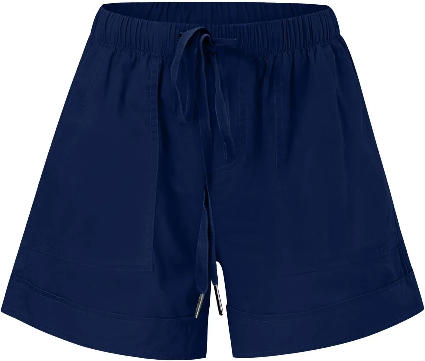 Summer Shorts for Women Casual Drawstring High Waisted Shorts Trendy Lightweight Beach Lounge Shorts with Pockets