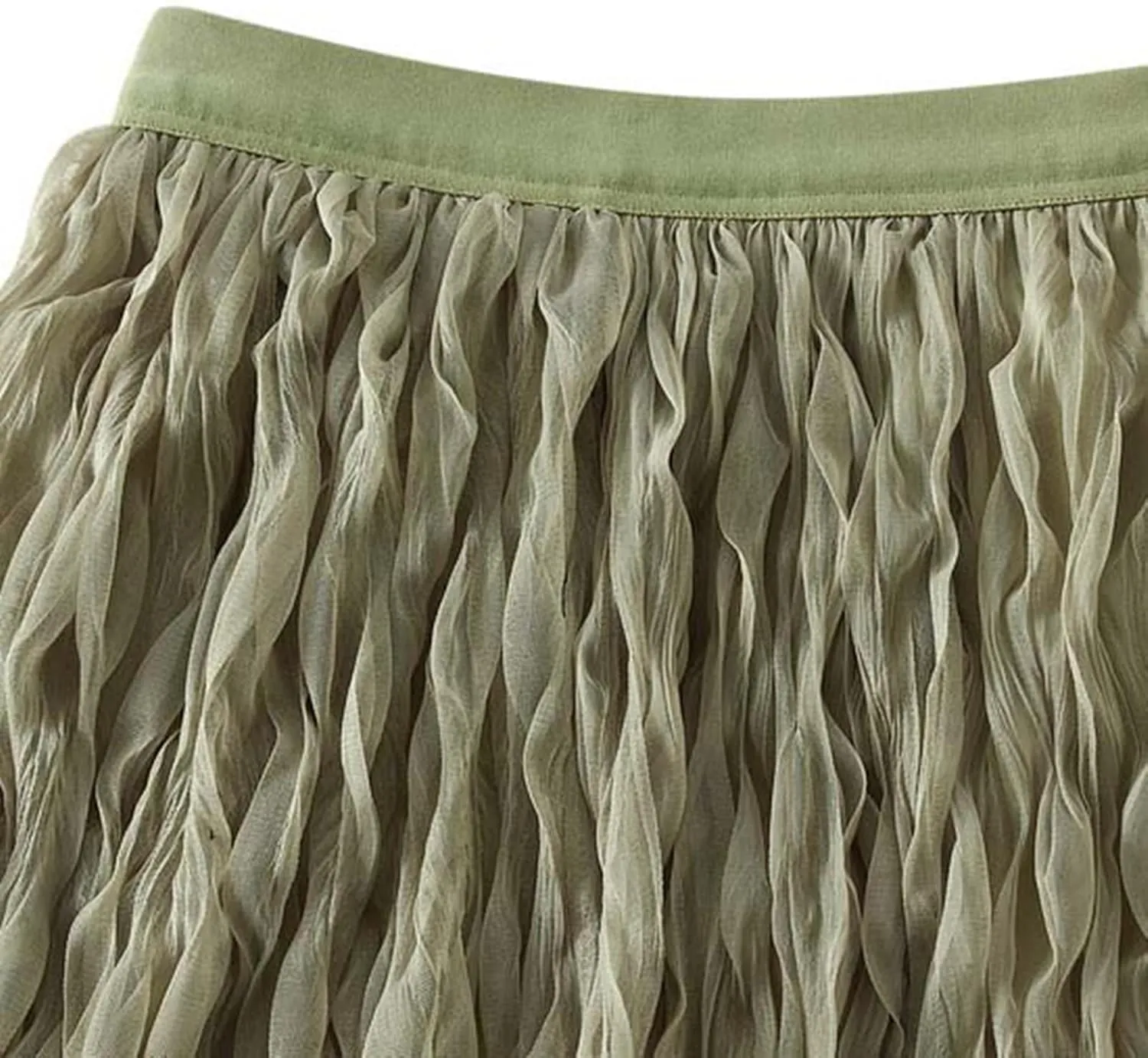 Summer Skirt for Women Trendy High Elastic Waist Lightweight Sheer A-Line Pleated Flared Maxi Shirts Long Streetwear