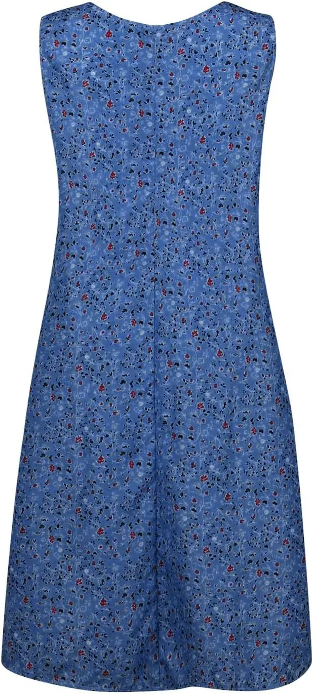 Sun Dresses Women Tank Dress Summer Cute Dresses Short Dress Sleeveless Casual Ruffle Floral Dress with Pockets
