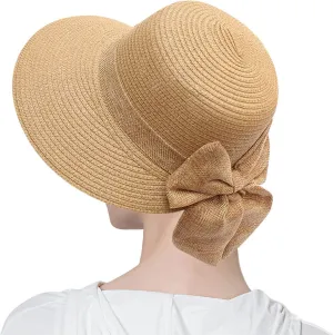 Sun Hats for Women Beach Hat Wide Brim Handmade Straw Hat Breathable Foldable Packable Cap for Travel UPF