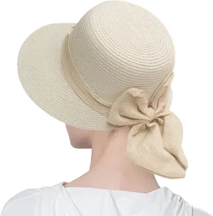 Sun Hats for Women Beach Hat Wide Brim Handmade Straw Hat Breathable Foldable Packable Cap for Travel UPF