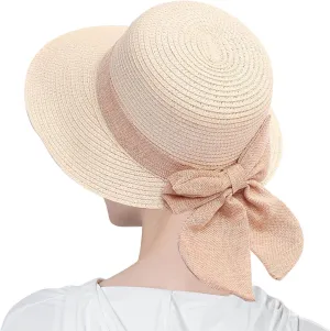 Sun Hats for Women Beach Hat Wide Brim Handmade Straw Hat Breathable Foldable Packable Cap for Travel UPF