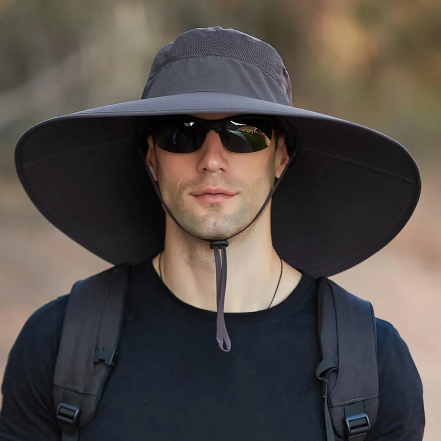 Sun Hats for Women Men Gardening Hat Wide Brim Beach Sun Breathable Cotton Summer Hat with Fold-Up Brim