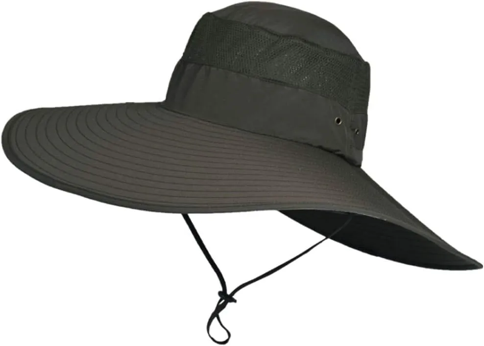 Sun Hats for Women Men Gardening Hat Wide Brim Beach Sun Breathable Cotton Summer Hat with Fold-Up Brim