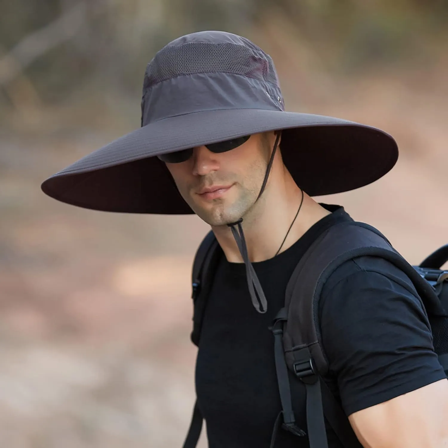 Sun Hats for Women Men Gardening Hat Wide Brim Beach Sun Breathable Cotton Summer Hat with Fold-Up Brim