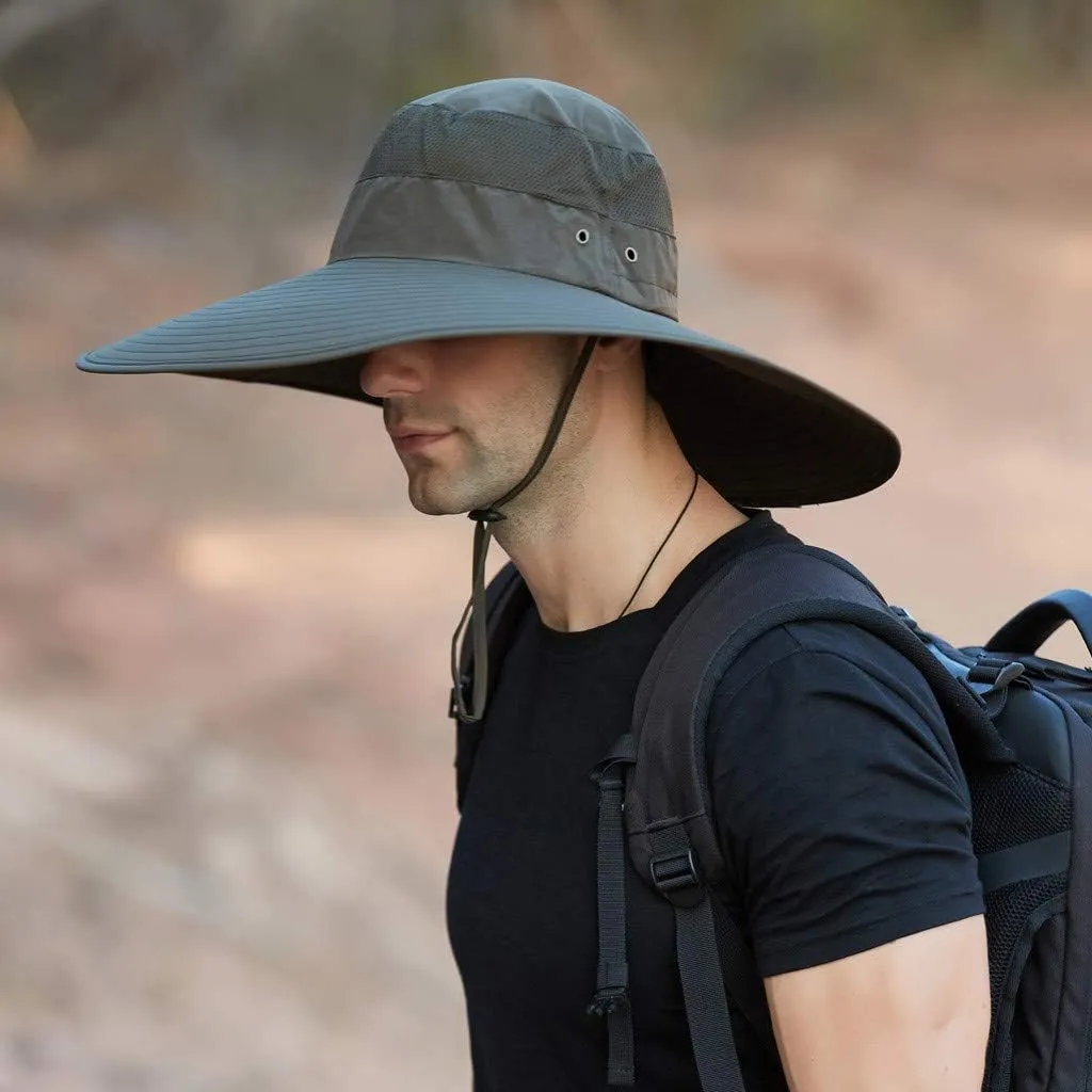 Sun Hats for Women Men Gardening Hat Wide Brim Beach Sun Breathable Cotton Summer Hat with Fold-Up Brim