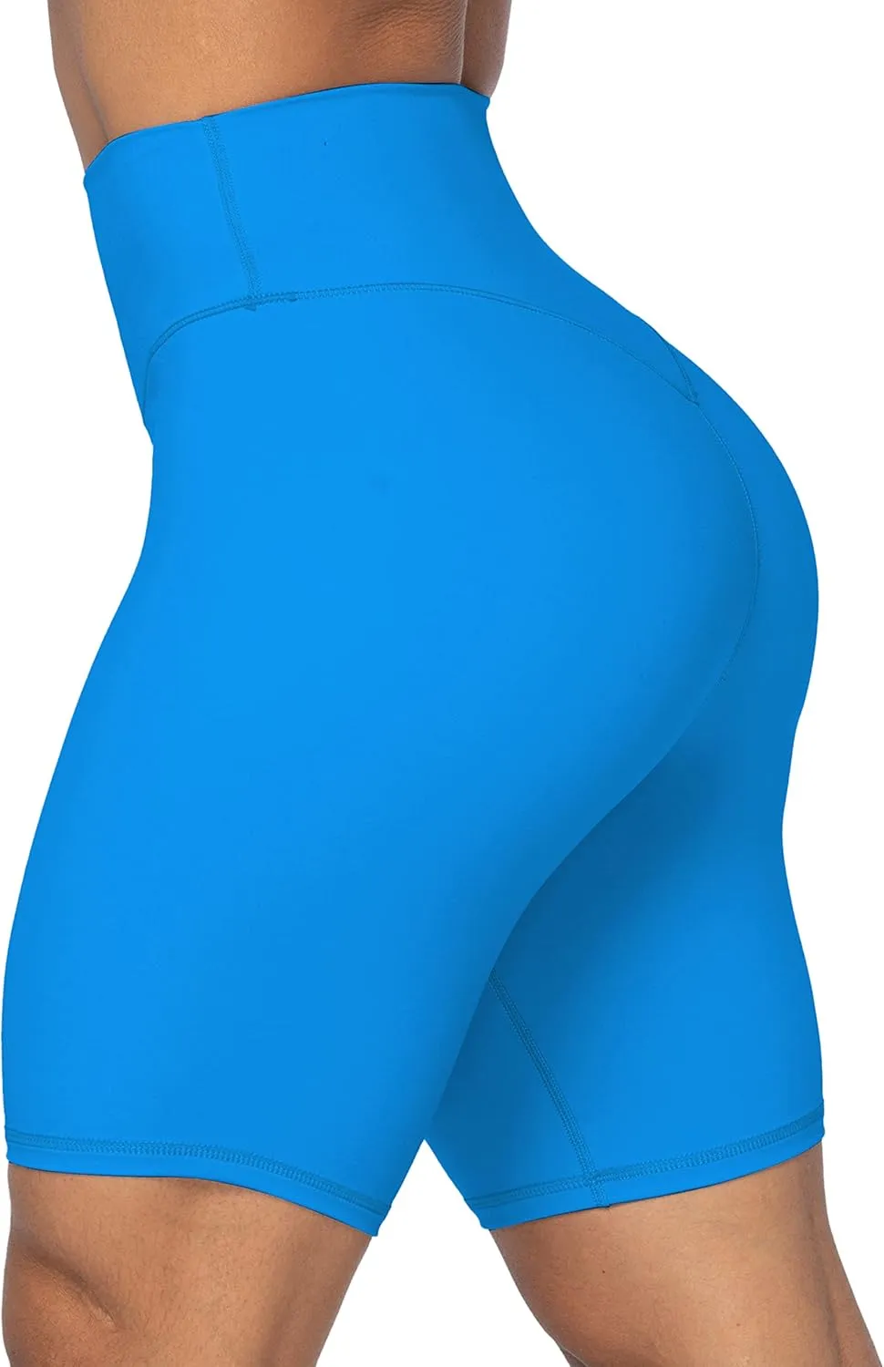 Sunzel No Front Seam High Waist Biker Shorts for Women, Squat Proof Yoga Workout Gym Bike Shorts