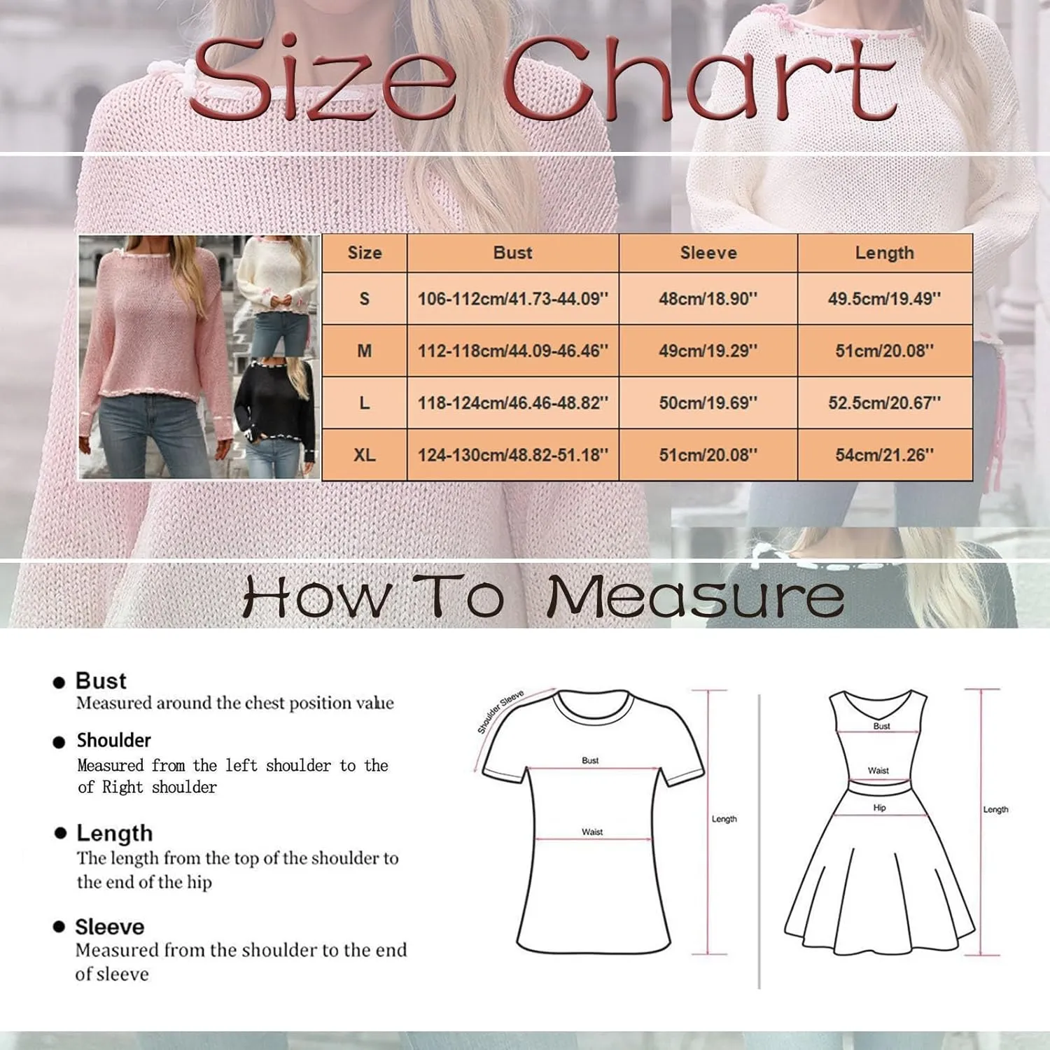 Sweater for Women Cable Knit Round Neck Solid Color Long Sleeve Casual Lightweight Soft Sweaters Tops