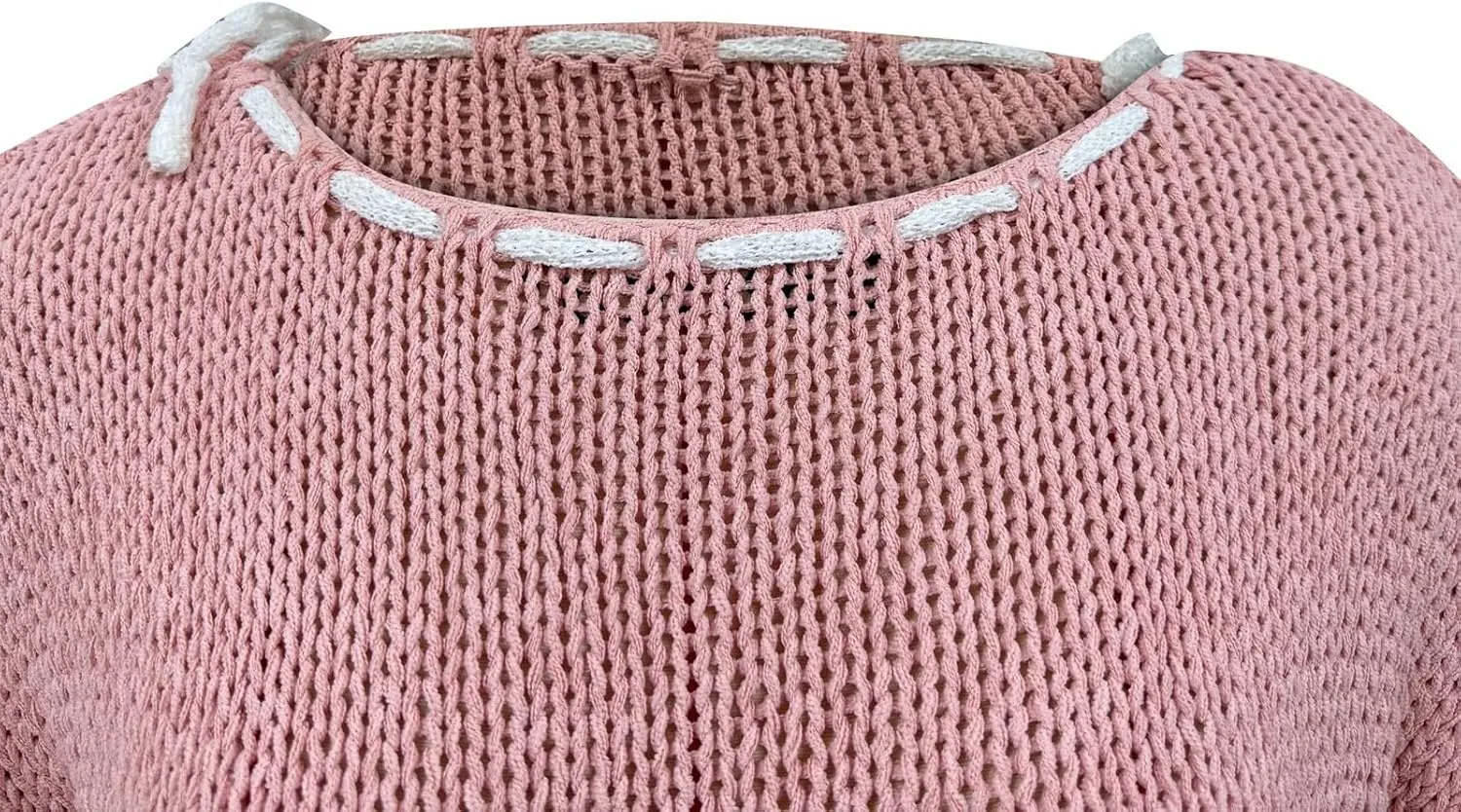 Sweater for Women Cable Knit Round Neck Solid Color Long Sleeve Casual Lightweight Soft Sweaters Tops