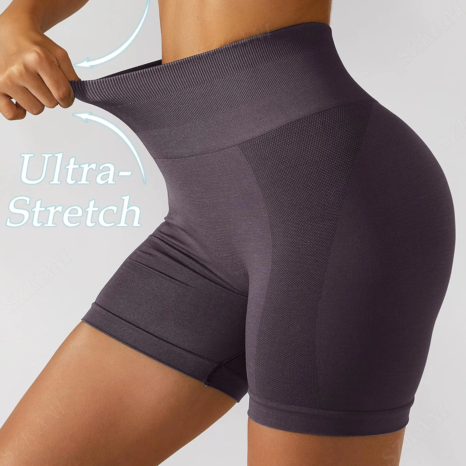 SZKANI Butt Lifting Workout Shorts for Women Booty Seamless Scrunch Butt Gym Shorts High Waist Yoga Biker Shorts