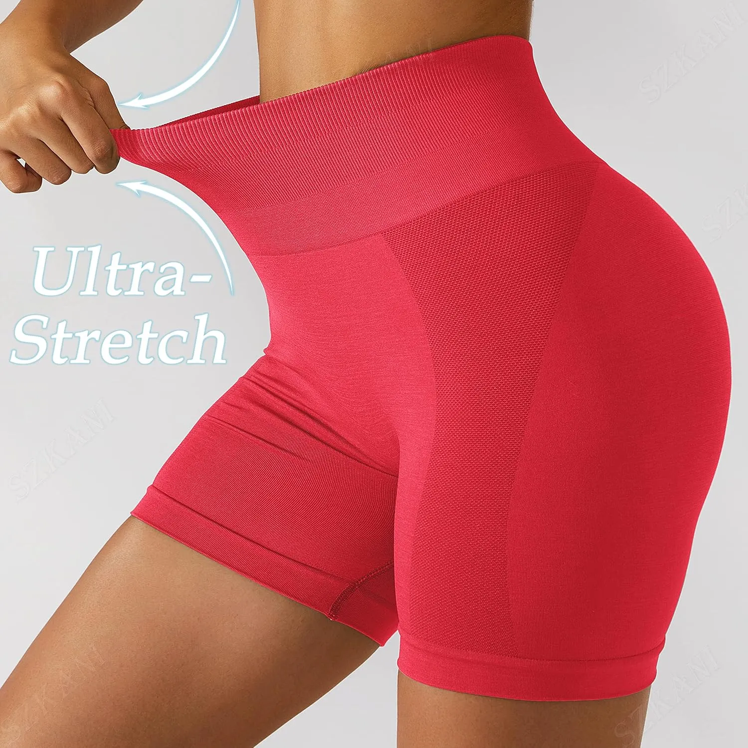 SZKANI Butt Lifting Workout Shorts for Women Booty Seamless Scrunch Butt Gym Shorts High Waist Yoga Biker Shorts