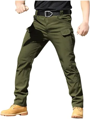 Tactical Pants for Men Relaxed fit Stretch Water Resistant Work Cargo Pants Multi-Pocket Flex Ripstop Hiking Trousers