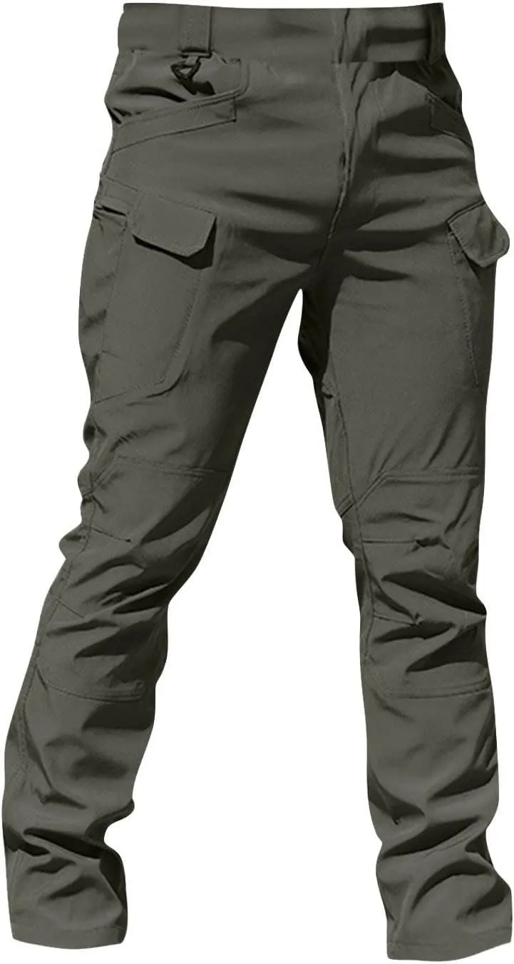 Tactical Pants for Men Relaxed fit Stretch Water Resistant Work Cargo Pants Multi-Pocket Flex Ripstop Hiking Trousers
