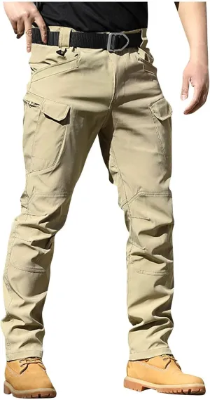 Tactical Pants for Men Relaxed fit Stretch Water Resistant Work Cargo Pants Multi-Pocket Flex Ripstop Hiking Trousers