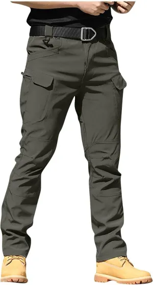 Tactical Pants for Men Relaxed fit Stretch Water Resistant Work Cargo Pants Multi-Pocket Flex Ripstop Hiking Trousers