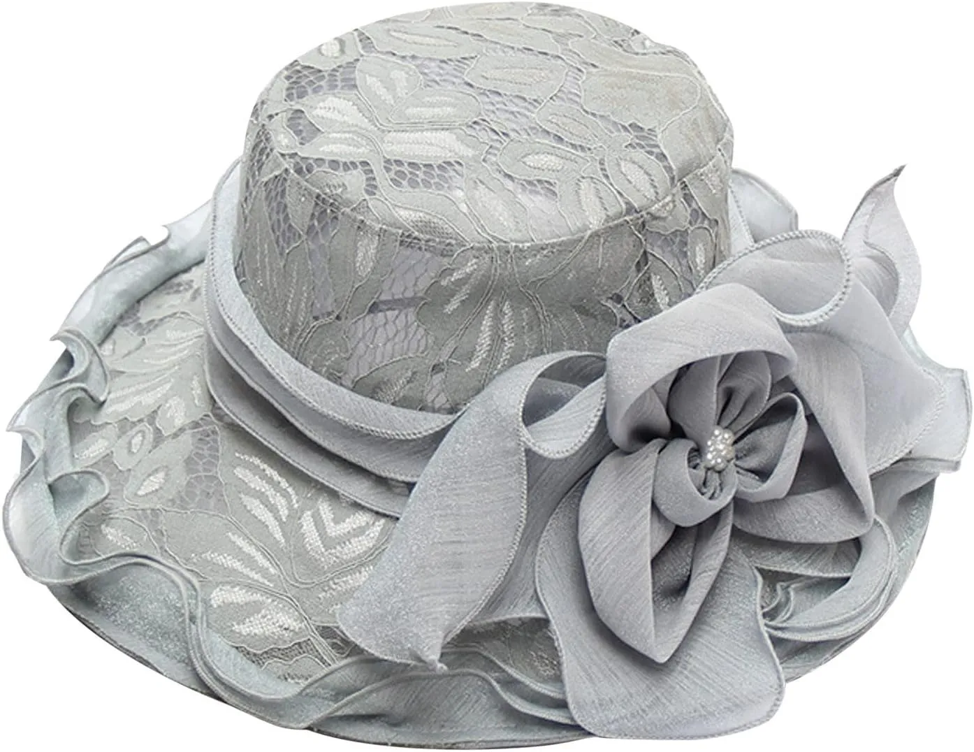 Tea Party Hats for Girls Church Summer Bowler Cloche Hat Bowknot Sun Bridal Dress Cap