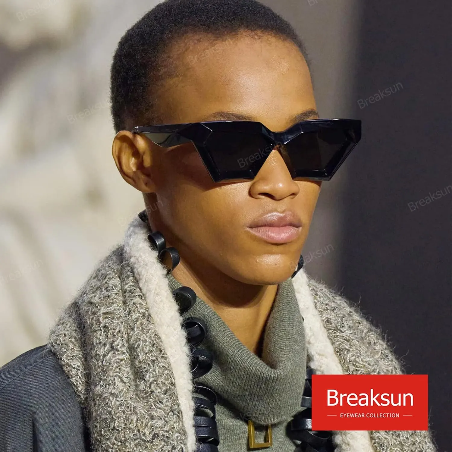 Thick Frame Cat Eye Sunglasses for Women Vintage Trendy Cateye Sun Glasses Retro Style Shades