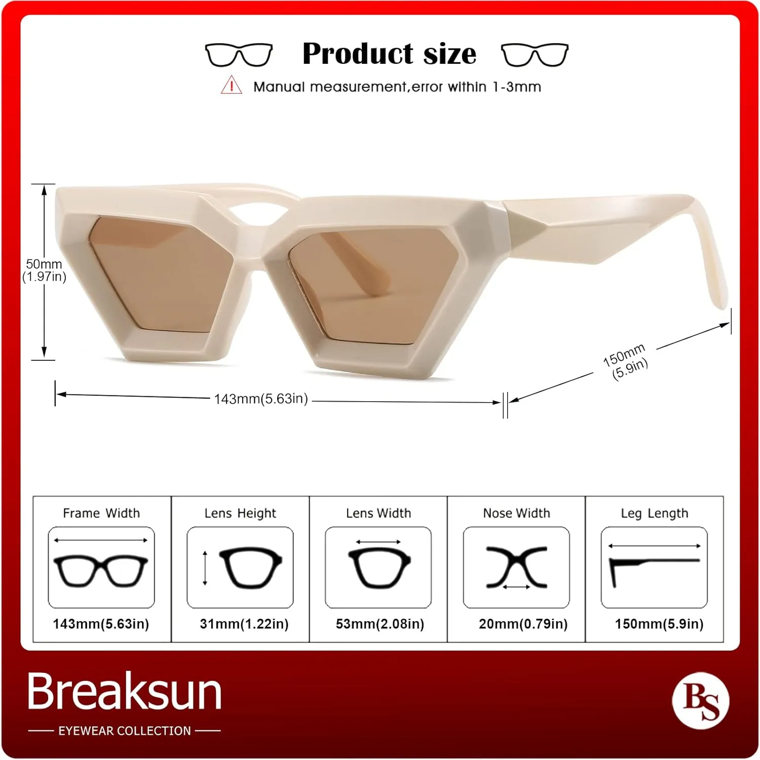 Thick Frame Cat Eye Sunglasses for Women Vintage Trendy Cateye Sun Glasses Retro Style Shades