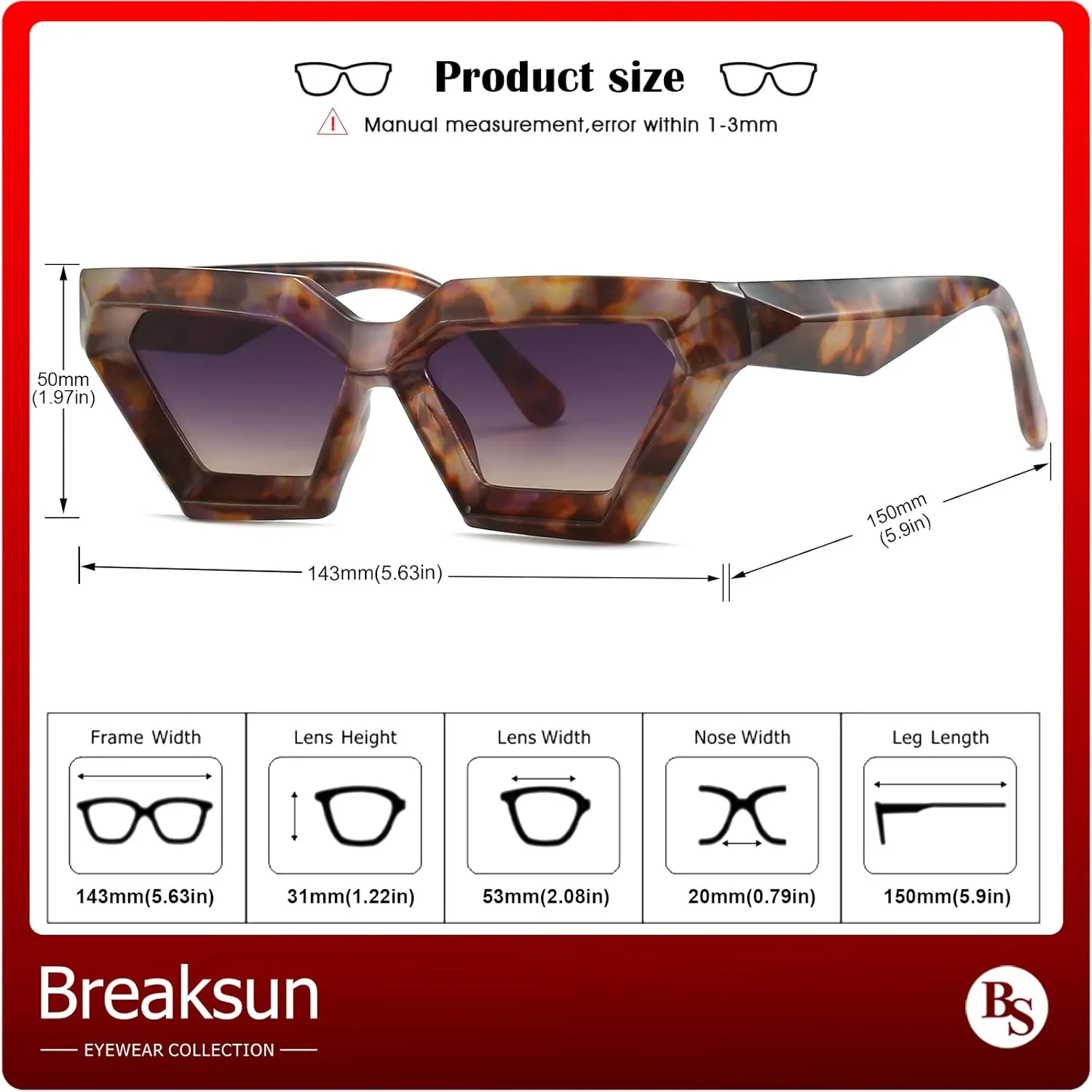 Thick Frame Cat Eye Sunglasses for Women Vintage Trendy Cateye Sun Glasses Retro Style Shades