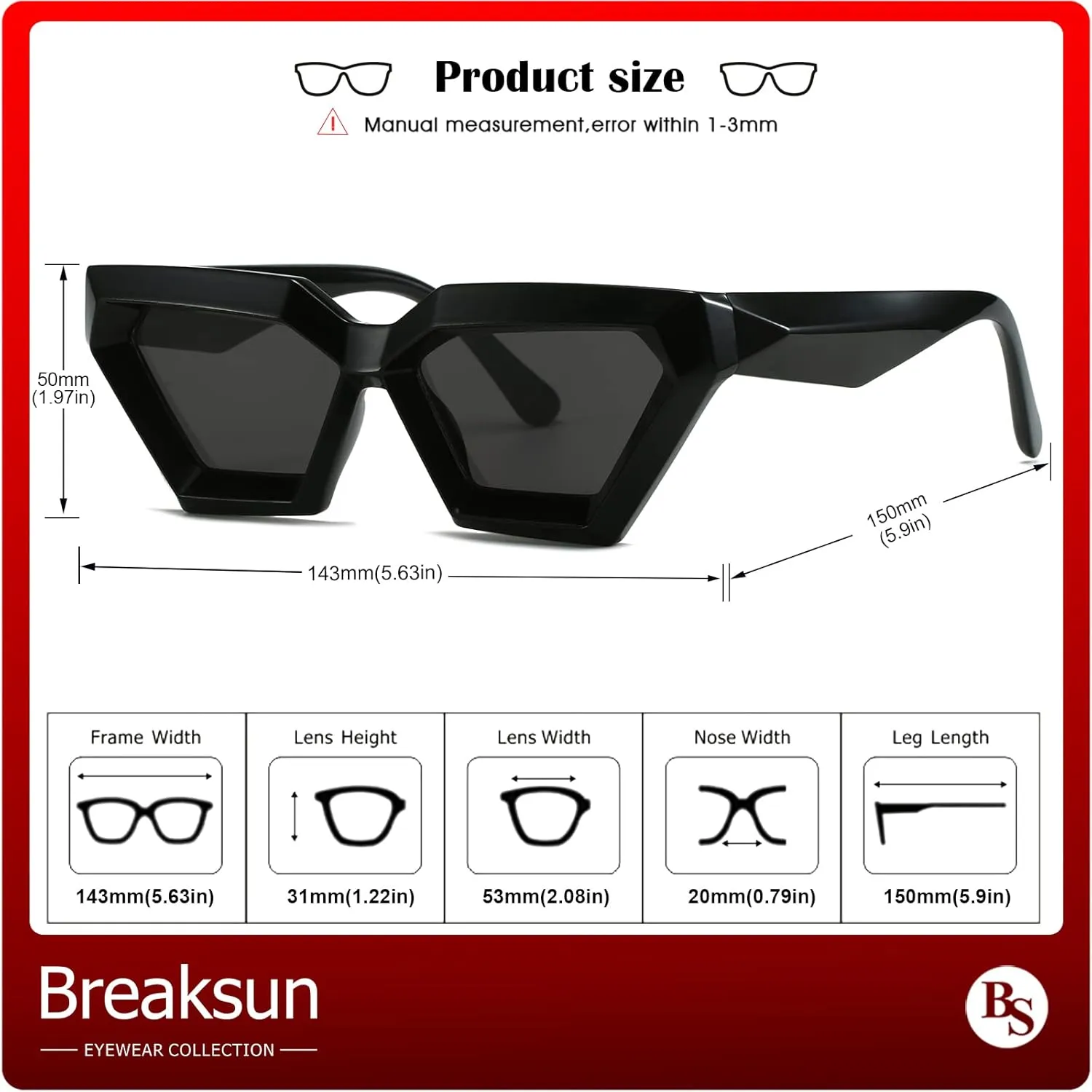 Thick Frame Cat Eye Sunglasses for Women Vintage Trendy Cateye Sun Glasses Retro Style Shades