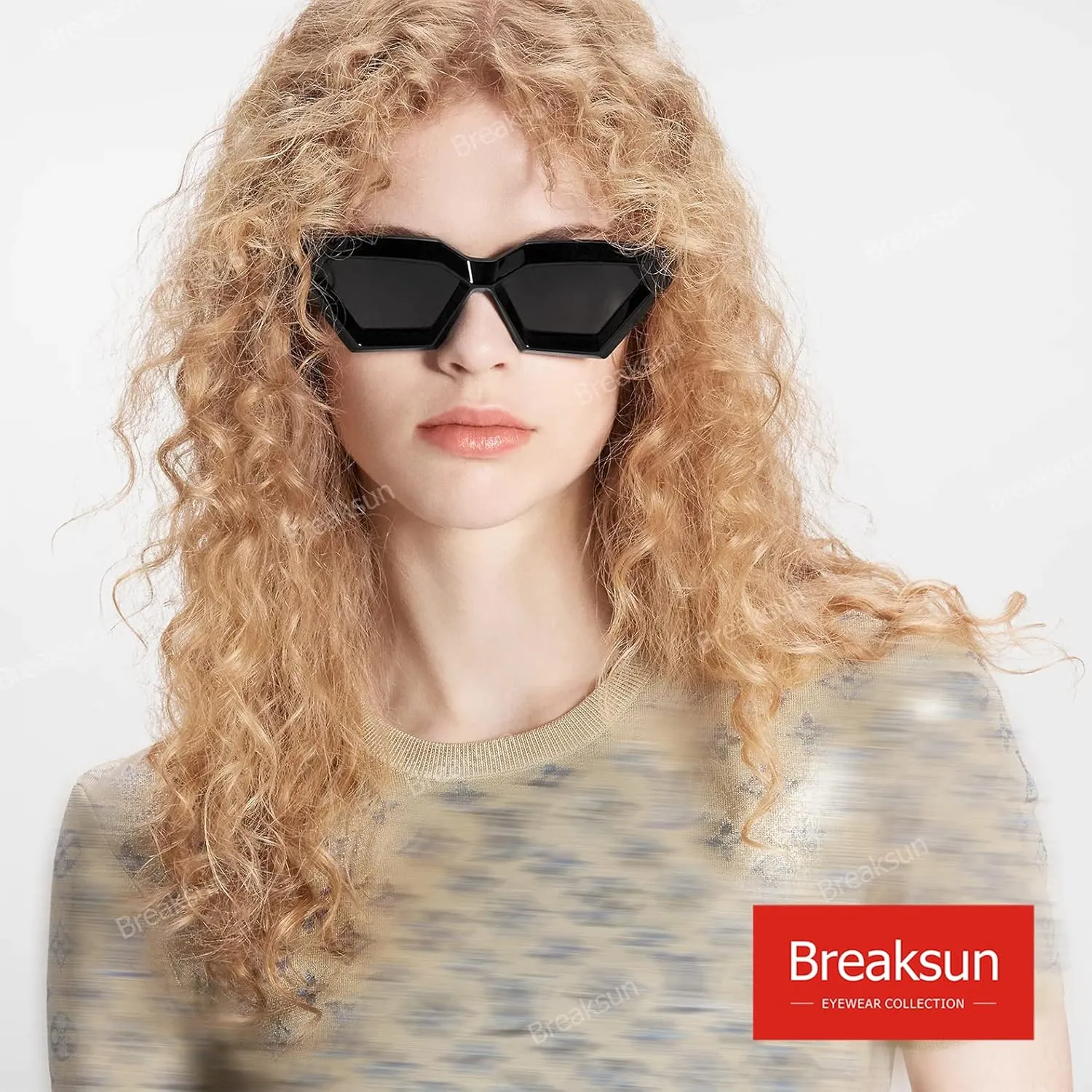 Thick Frame Cat Eye Sunglasses for Women Vintage Trendy Cateye Sun Glasses Retro Style Shades
