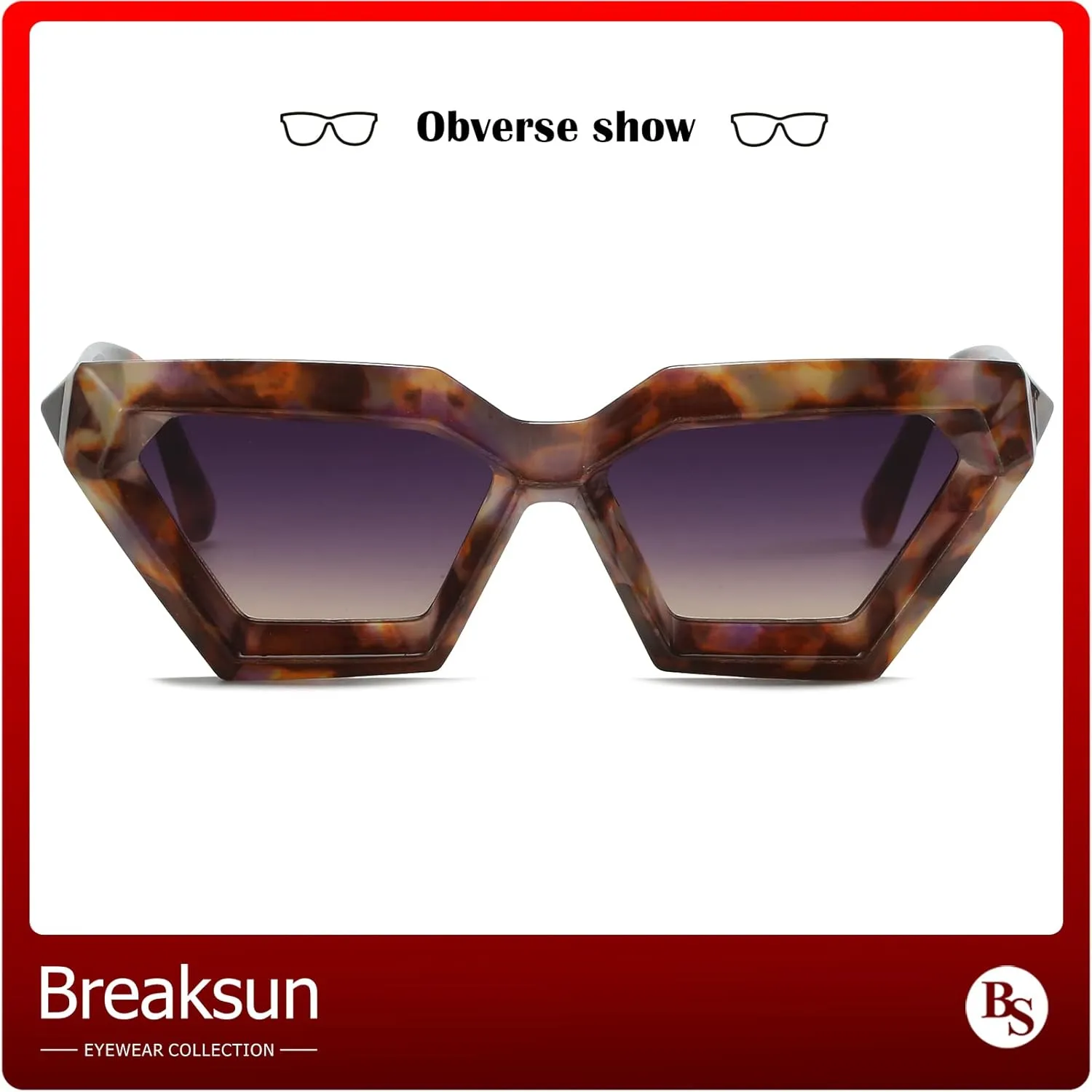 Thick Frame Cat Eye Sunglasses for Women Vintage Trendy Cateye Sun Glasses Retro Style Shades
