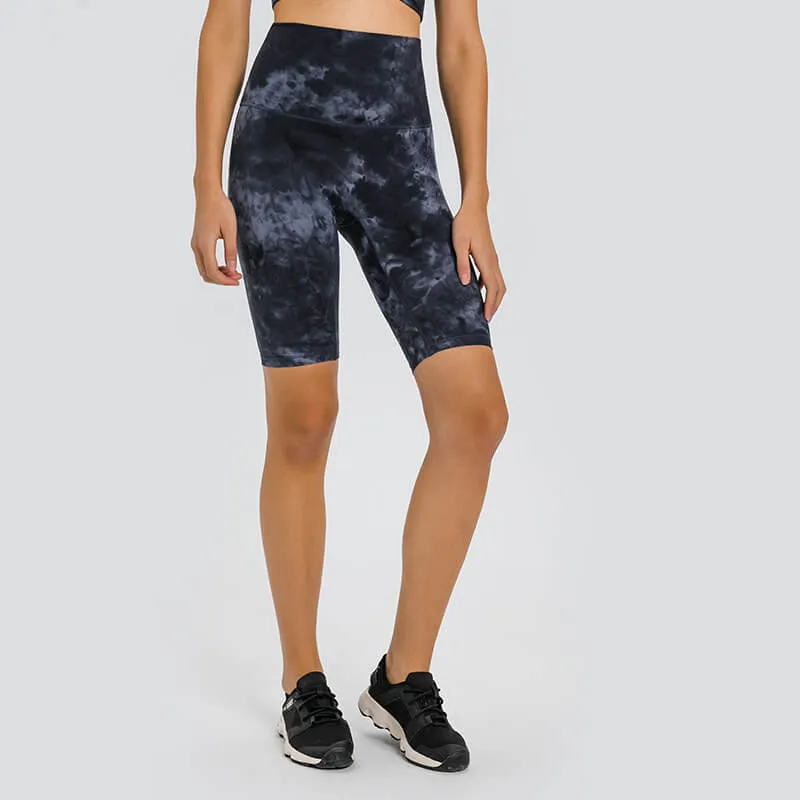 Tie-Dye High Waist Yoga Shorts