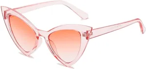 Triangular Cat Eye Cute Sunglasses for Men and Women, Outdoor Holiday Sunshade Glasses (Color : D, Size : Medium)