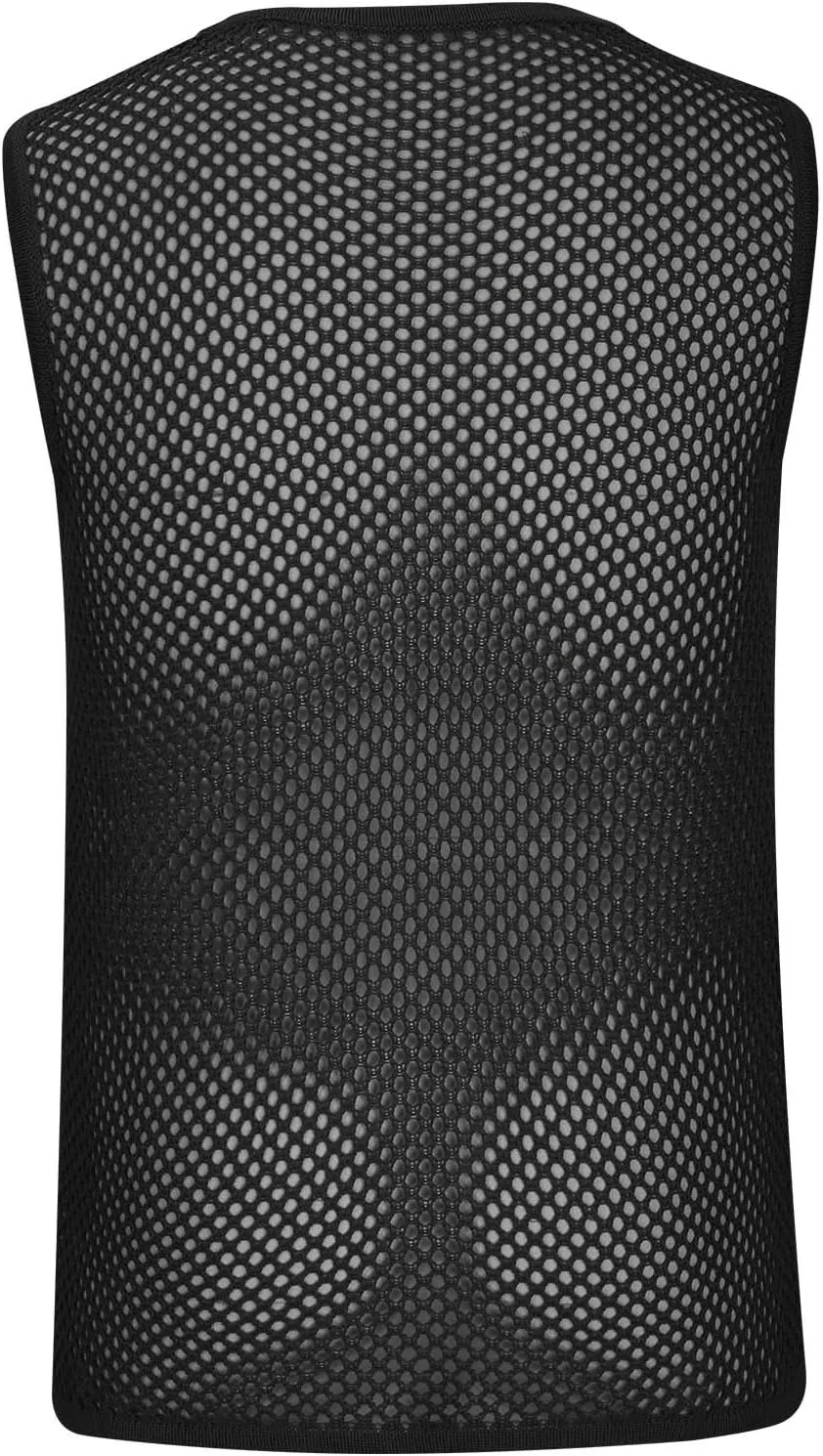 Uillui Men's Mesh Fishnet Muscle Shirts See Through Mesh Party Vest Tops Workout Muscle Tank Fitted Crew Neck Base Layer Tee
