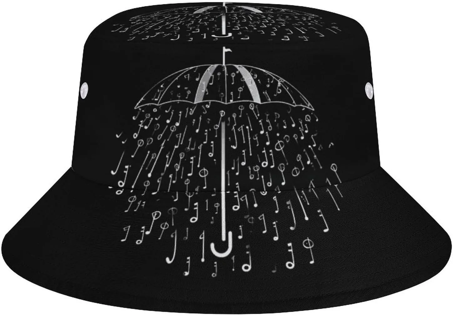 Umbrella Note Music Sun Hats Bucket Hat Wide Brim Fishing Hat Summer Hat for Fishing, Hiking, Camping