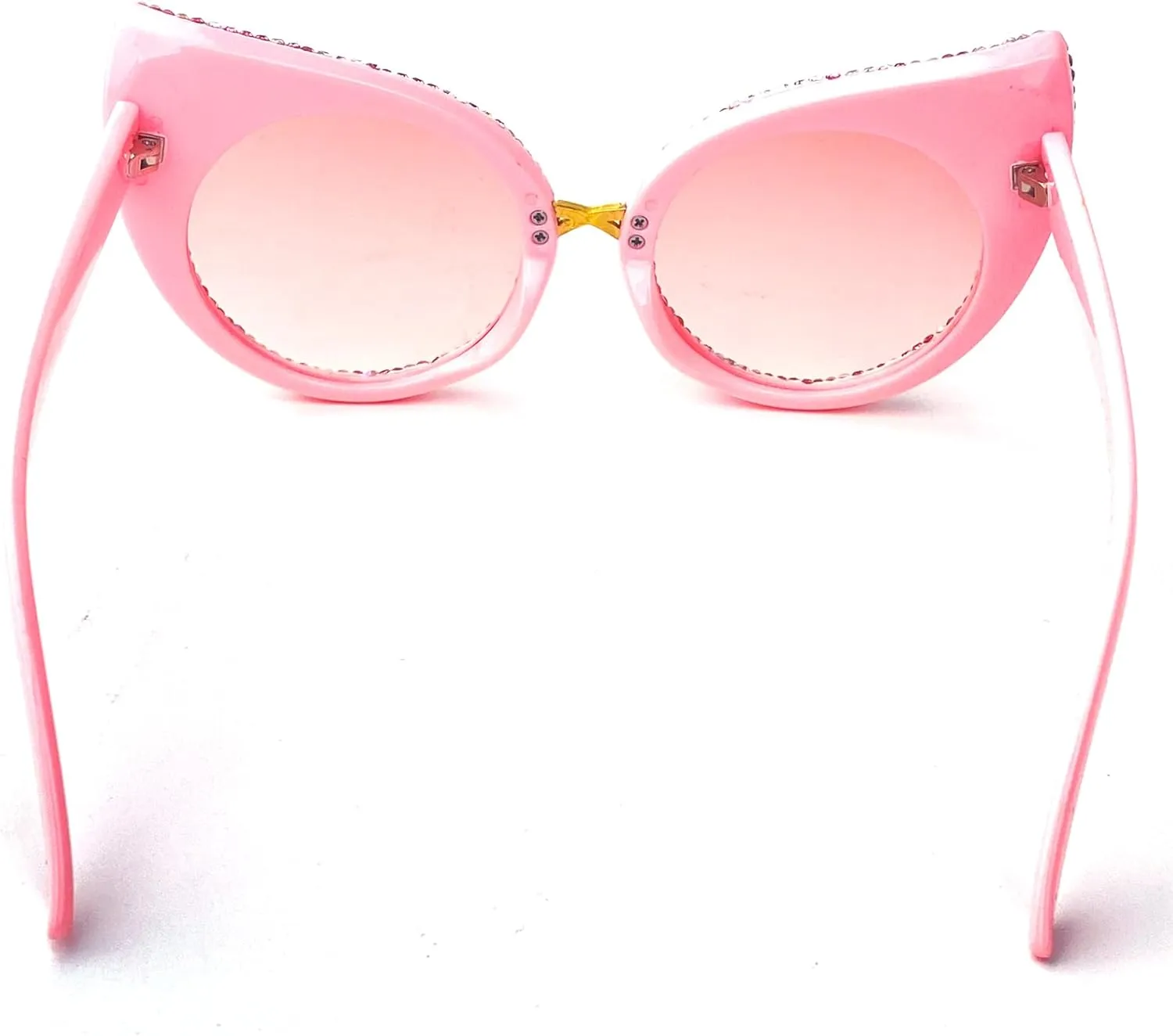 Vintage Cat Eye Rhinestones Sunglasses Women Round Crystal Sun Glasses Trendy bling bling Diamond Eyeglasses