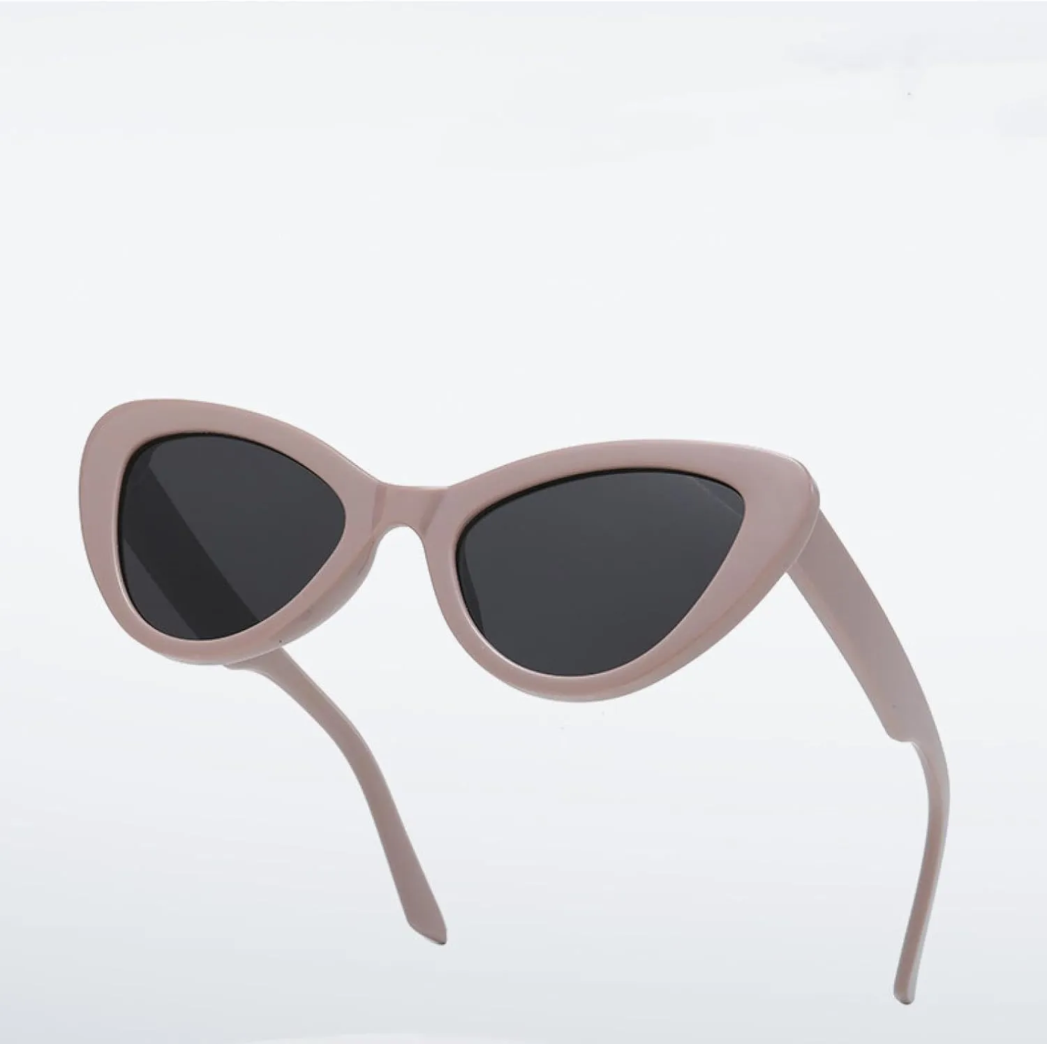 Vintage Narrow Cat Eye Sunglasses for Women Fashion White Glasses Female Shades