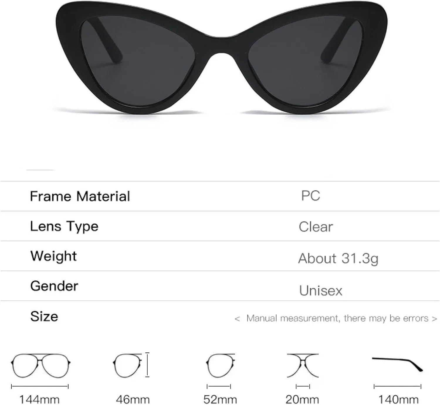 Vintage Narrow Cat Eye Sunglasses for Women Fashion White Glasses Female Shades